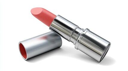 red lipstick isolated on white