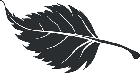 Fototapeta premium A stylized illustration of a single leaf showcasing its intricate details and organic shape.