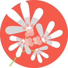 Icon of a jasmine flower, often associated with purity, love, and sensuality in various cultures.