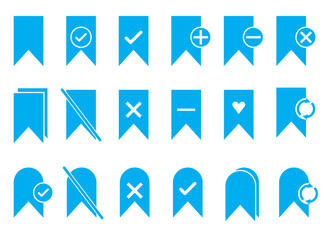 Minimalist Bookmark Icon Designs in Black and White