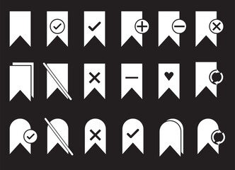 Bookmark icon Symbol set collection