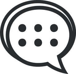 Fototapeta premium A modern chat bubble icon representing communication and dialogue in digital conversations.