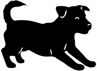 Puppy Silhouette Illustration