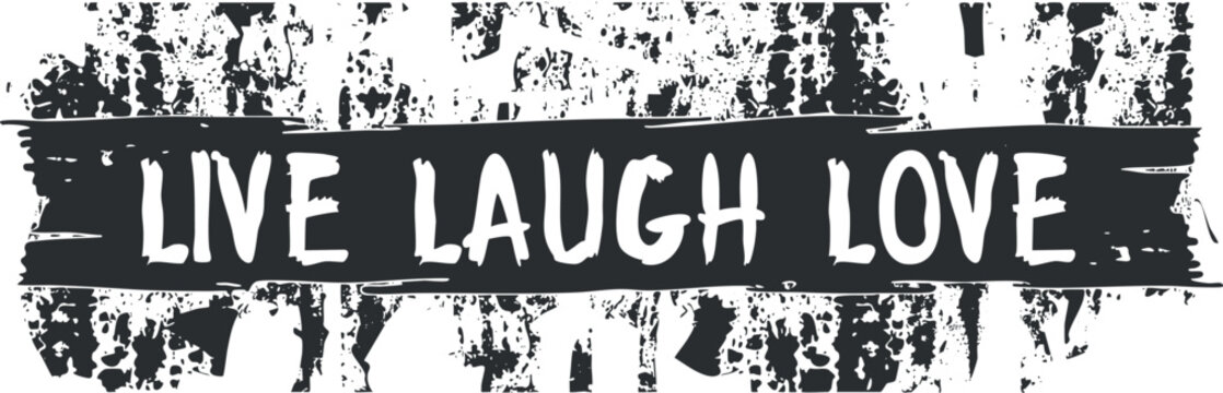 Inspirational wall art featuring the phrase live laugh love in a modern design.