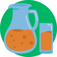 A refreshing drink made from oranges, representing a healthy, vegan option.