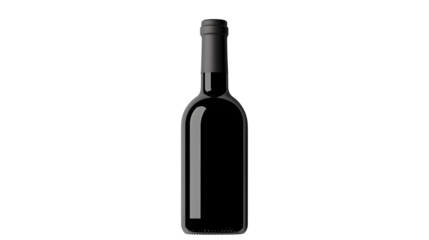 A sleek wine bottle with a minimalist design perfect for branding and packaging concepts