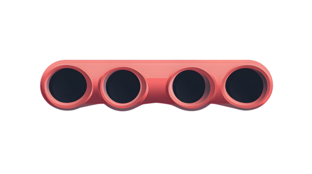 Abstract Pink Module with Circular Elements for Design and Technology Concepts - Powered by Adobe