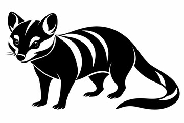 Obraz premium civet silhouette line art vector illustration