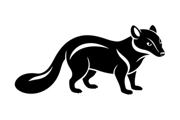 civet silhouette line art vector illustration