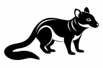 civet silhouette line art vector illustration