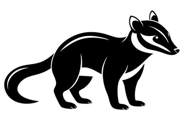 coati silhouette line art vector illustration