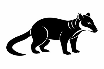 coati silhouette line art vector illustration