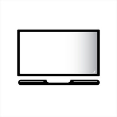 Laptop Icon in Black and White