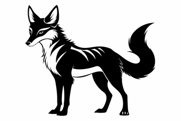 vector illustration of a dhole