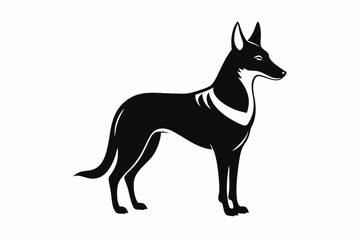 dingo silhouette line art vector illustration