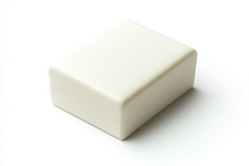 Simple White Box Isolated on White Background for Product Presentation