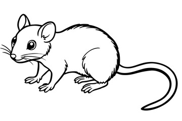 Fototapeta premium dormouse silhouette line art vector illustration