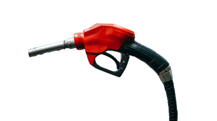 Fuel Pump Nozzle Isolated on Black Background for Automotive and Energy Concepts