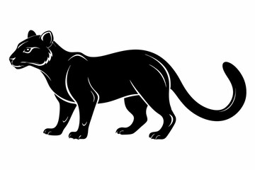 fossa silhouette line art vector illustration
