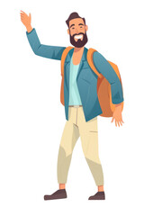 Fototapeta premium PNG Cartoon adult creativity gesturing.
