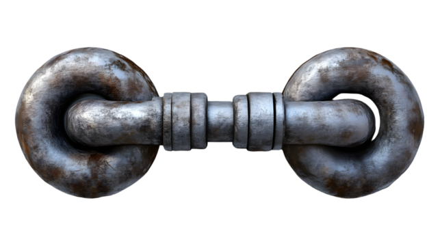 Industrial Metal Link Rusty Chain Detail Mechanical Part Steel Texture Engineering Design