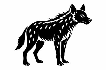 hyena silhouette line art vector illustration