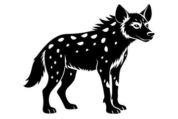 hyena silhouette line art vector illustration