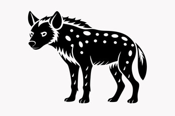 hyena silhouette line art vector illustration