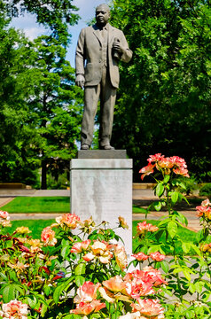 Dr. Martin Luther King Jr. statue at Kelly Ingram Park in Birmingham Alabama, noteworthy site in the American Civil Rights Movement