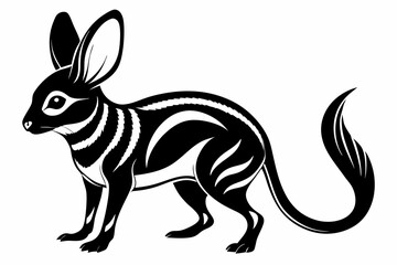 jerboa silhouette line art vector illustration