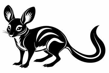 jerboa silhouette line art vector illustration