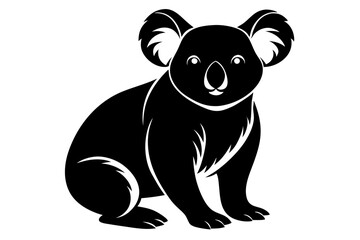 koala silhouette line art vector illustration