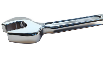 Obraz premium Shiny Metallic Wrench HighDetail Industrial Tool for Repair Maintenance and DIY Projects