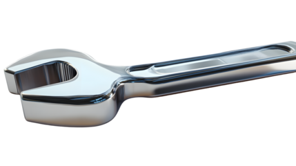 Shiny Metallic Wrench HighDetail Industrial Tool for Repair Maintenance and DIY Projects