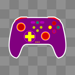 game controller vector illustration sticker
