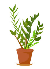 Plant In Pot Illustration 