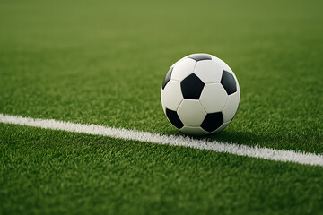 Fototapeta premium Soccer ball on grass