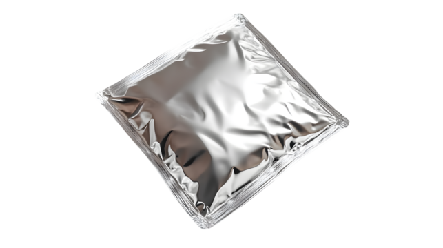 Shiny Metallic Cube with Reflective Surface on Black Background