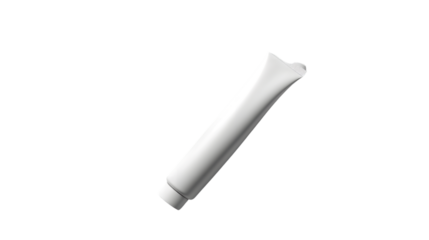 White Tube on Black Background Minimalist Design for Product Mockups and Packaging Templates