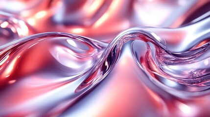 Abstract Glass Waves with Vibrant Colors and Dynamic Flow