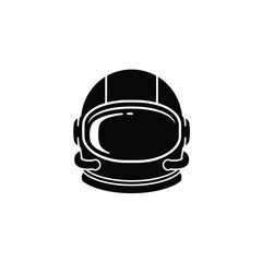 Isolated Black Astronaut Helmet Vector Illustration For Space Exploration Concepts