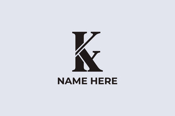 Letter KX logo design templete, modern minimal logo template