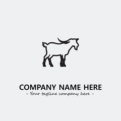 Head of goat illustration black and white for logo company vector image

