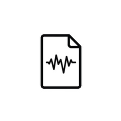 Sound Wave File Icon Vector Illustrating Audio Signal Analysis Document Symbol
