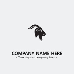 Fototapeta premium Head of goat illustration black and white for logo company vector image 