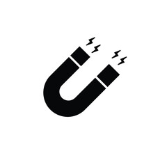 Horseshoe Magnet Icon Vector Illustration Of Magnetic Field Strength Concept