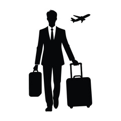 Travel Suitcase Silhouette – Luggage and Adventure Icon