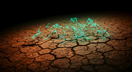 Abstract Geometric Network Design On Cracked Earth