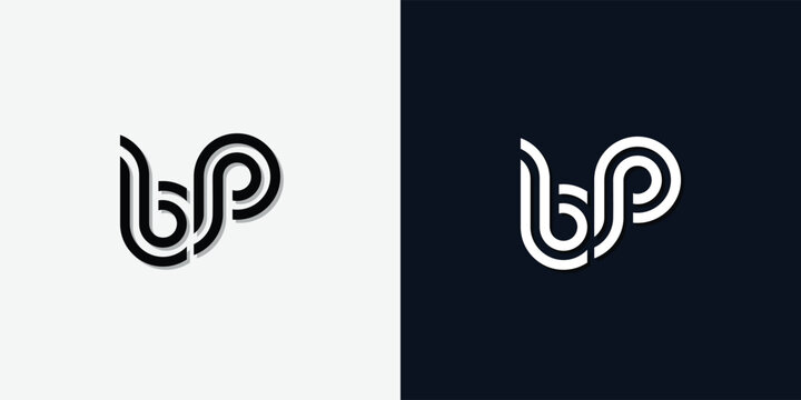 Modern Abstract Initial letter BP logo.