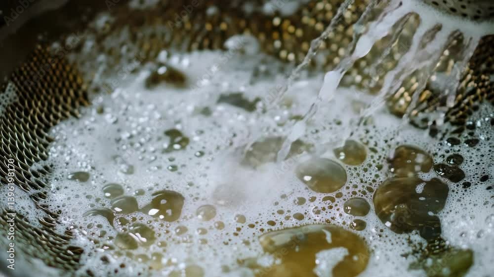 Poster close-up of a bowl of water with rocks inside, suitable for use as a background or illustration.